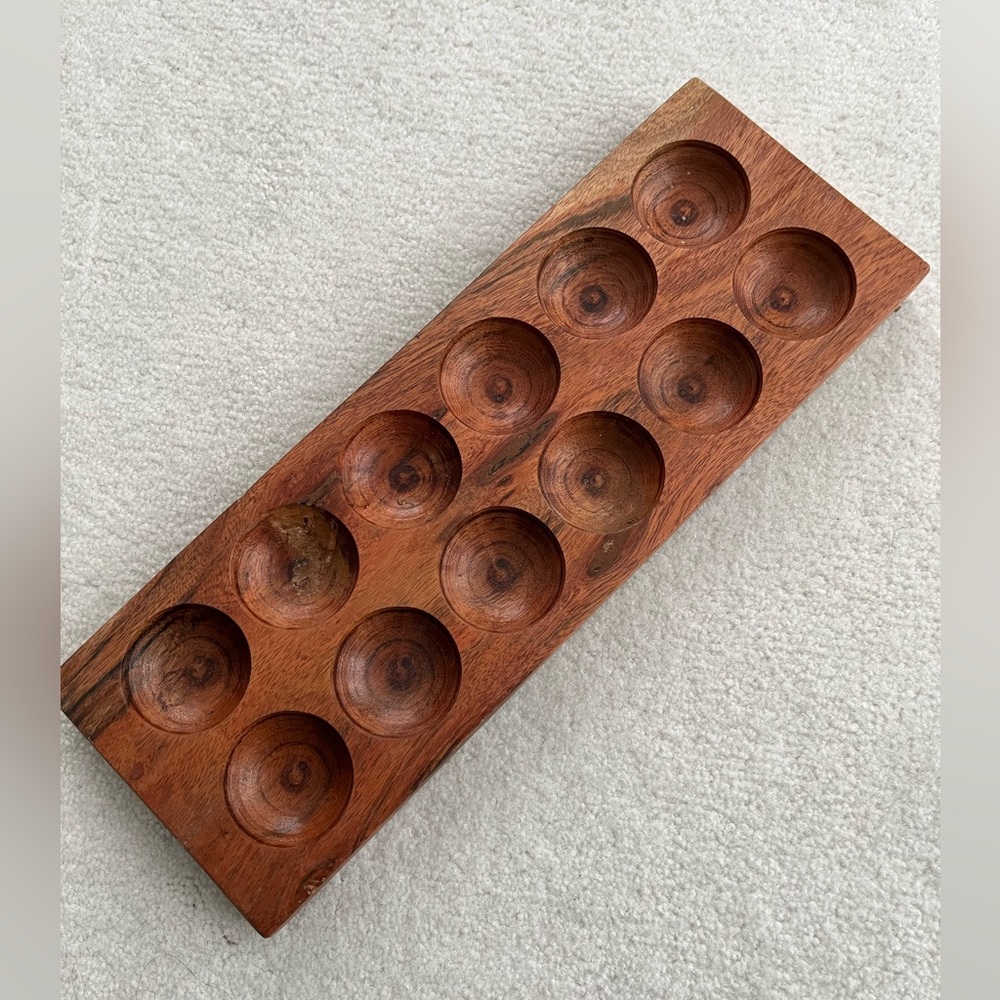Gorgeous teakwood decor item. Multiple uses- olive tray. Small jewelry i…